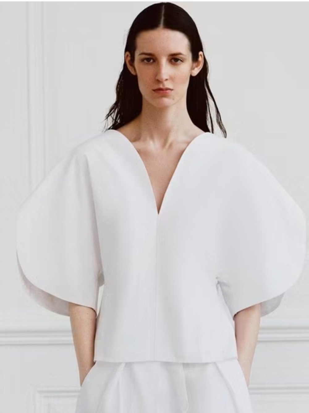Zara NWT limited edition white poplin top large 2416/122
